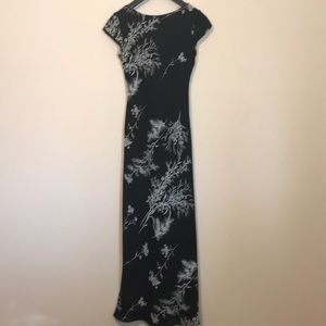 Black bamboo pattern dress size 5